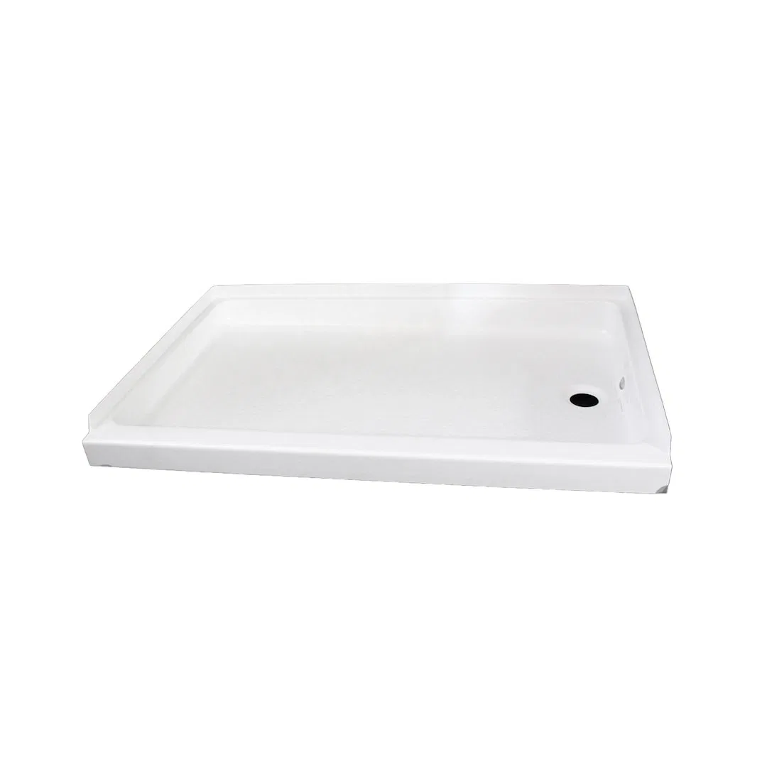 SP2440WR – S.RECREATION Shower Pan, 24 Inch x 40 Inch x 5.51 Inch Right Hand Drain White High Impact ABS